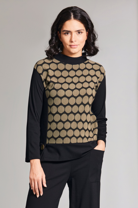 Peruzzi Circle Knit | Ecru/Black | W24177