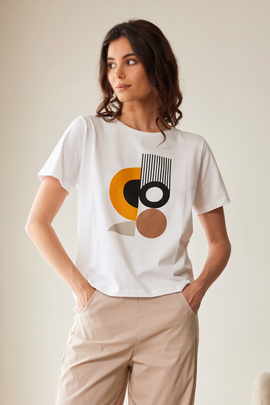 Peruzzi Circle Print T-Shirt 