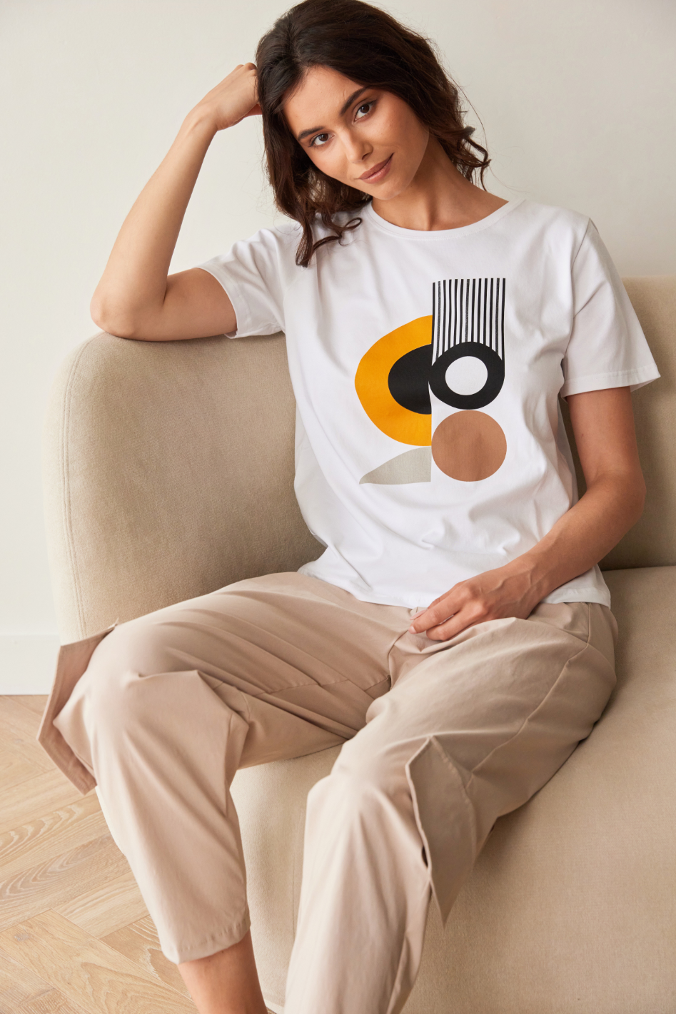 Peruzzi Circle Print T-Shirt 