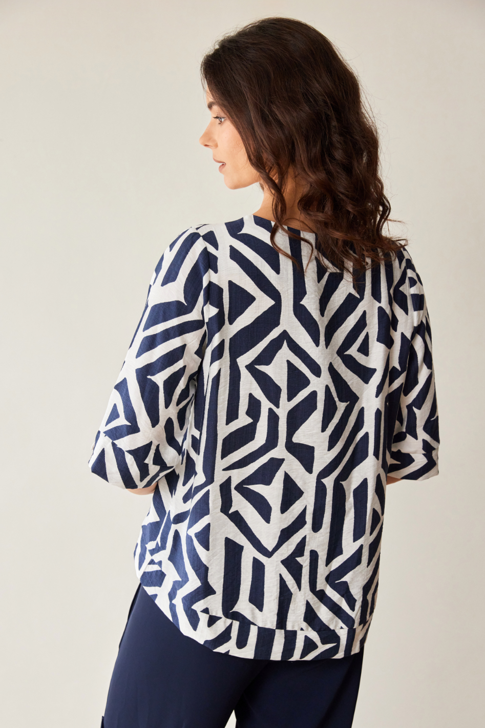 Peruzzi Geo Block Print Top