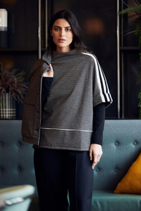 Peruzzi Houndstooth Top | Ecru/Black | W24186