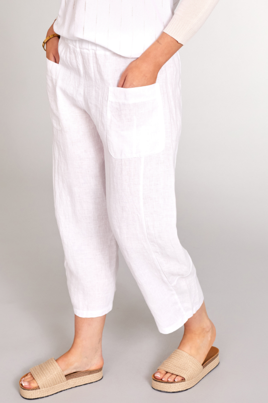 Peruzzi Linen Slouch Trousers | White | S24145