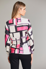 Load image into Gallery viewer, Peruzzi Mondrian Print Knit | Fuchsia | W24603
