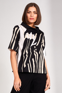 Peruzzi Monochrome Top | Black & White | S24101