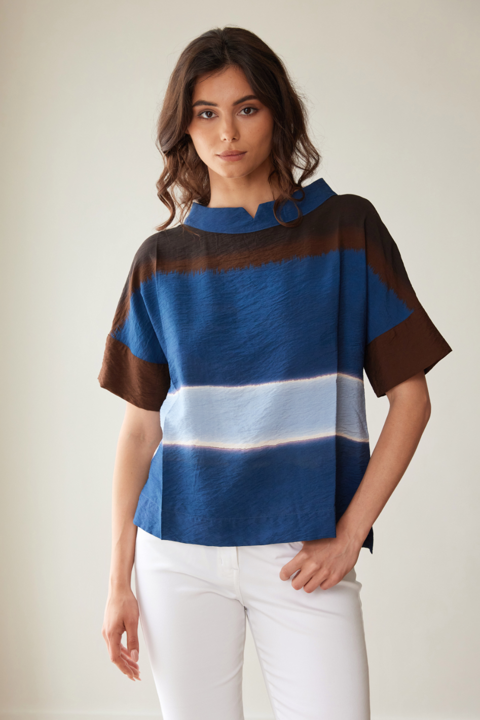 Peruzzi Multi Stripe Watercolour Top 