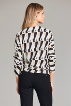 Load image into Gallery viewer, Peruzzi Op Art Print Knit | Sand/Black | W24600

