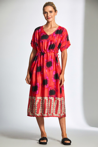 Peruzzi Printed Dress | Tomato | 25129