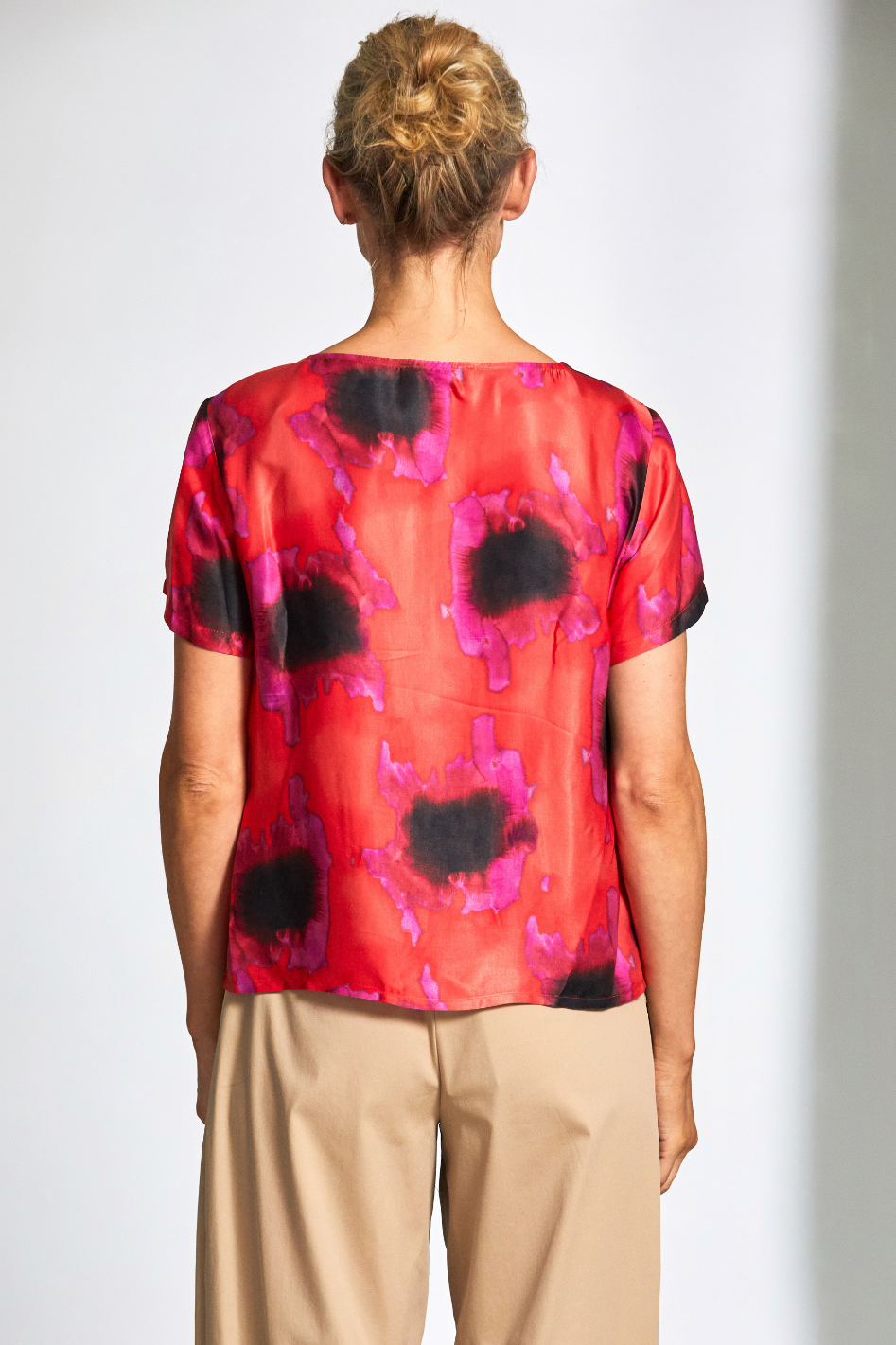 Peruzzi Printed Top in Tomato 