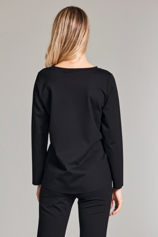 Peruzzi Raised Applique Top | Black | W24170