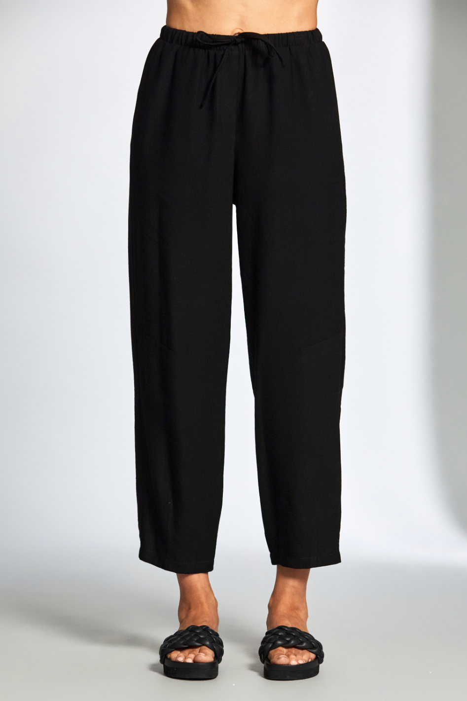 Peruzzi Seer Sucker Trouser in Black 
