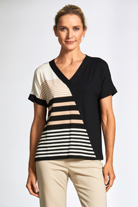 Peruzzi Side Stripe T-Shirt | Black | 25199