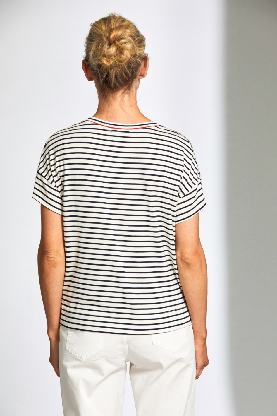 Peruzzi Stripe V-Neck Tee 