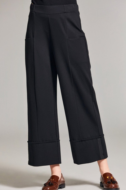 Peruzzi Wide Leg Crop | Black | W24144