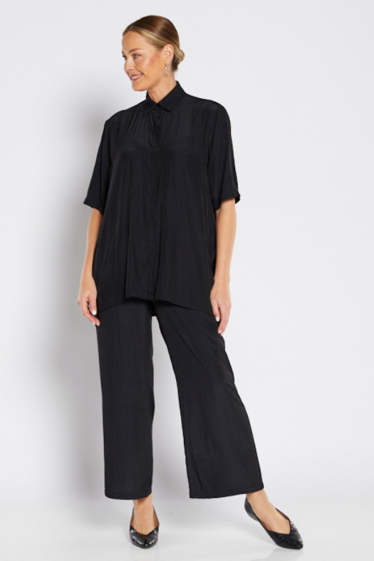 Philosophy Violin Full Length Wide Pant | Lustre | Black