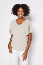 Load image into Gallery viewer, Philosophy Wing Short Sleeve Flutter Top
