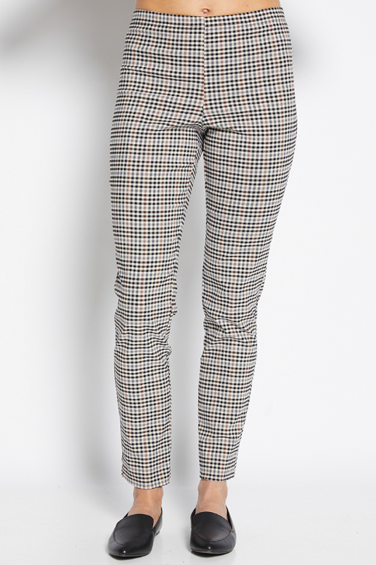 Philosophy Montaigne Check Pant in Black & Toffee