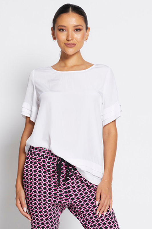 Philosophy Pleat Top in Lustre White