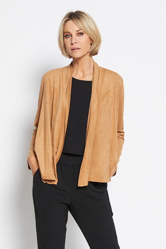 Philosophy Rosey Suedette Jacket in Camel