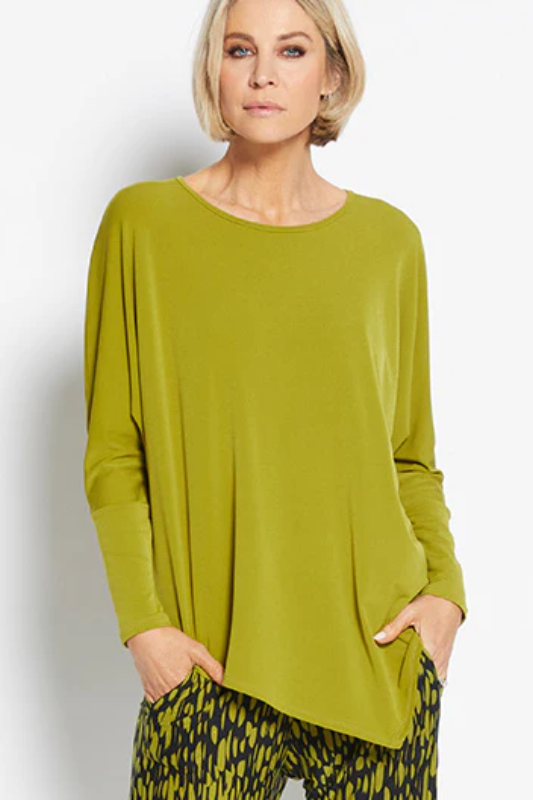 Philosophy Slope Asymmetrical Tunic in Chartreuse