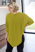 Load image into Gallery viewer, Philosophy Slope Asymmetrical Tunic in Chartreuse
