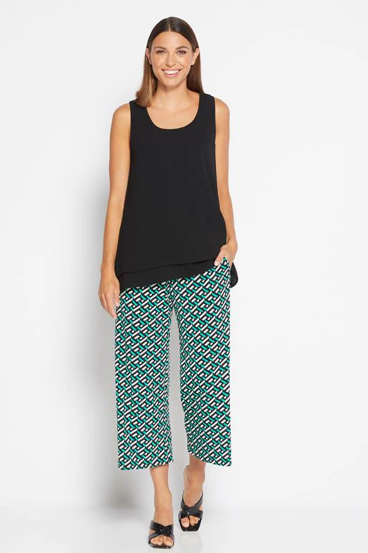 Philosophy Yogi Palazzo Crop Pant in Tetris Print