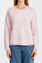 Load image into Gallery viewer, Ping Pong Check Pullover in Fairy Floss and Ivory Check
