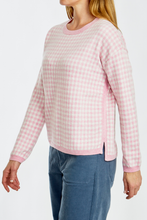 Load image into Gallery viewer, Ping Pong Check Pullover in Fairy Floss and Ivory Check
