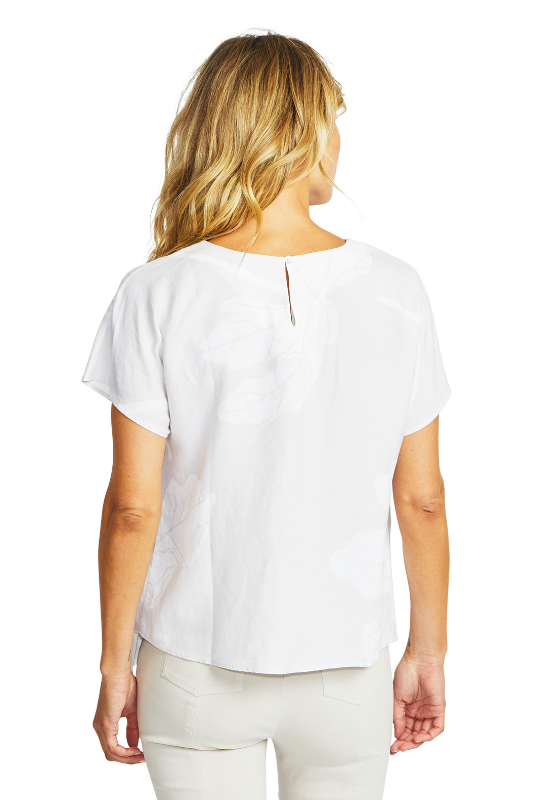 Ping Pong Atlas Knot Front Top in Flax and White