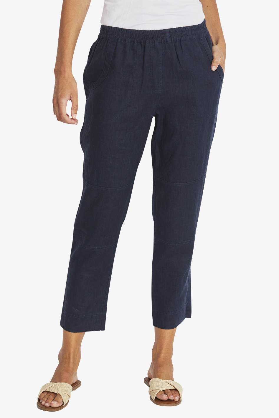 Ping Pong Donnie Linen Pant | French Navy | 595721