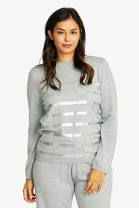 Ping Pong Galactic Pullover | Grey Marle/Silver
