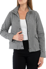Load image into Gallery viewer, Ping Pong Black and White Gingham Jacket
