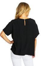 Load image into Gallery viewer, Ping Pong Helen Oversized Slinky Top in Black
