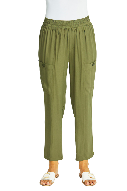 Ping Pong Helen Slinky Cargo Pant | Khaki