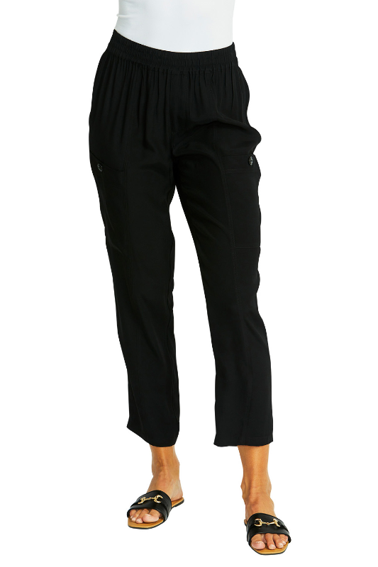 Ping Pong Helen Slinky Cargo Pant | Black