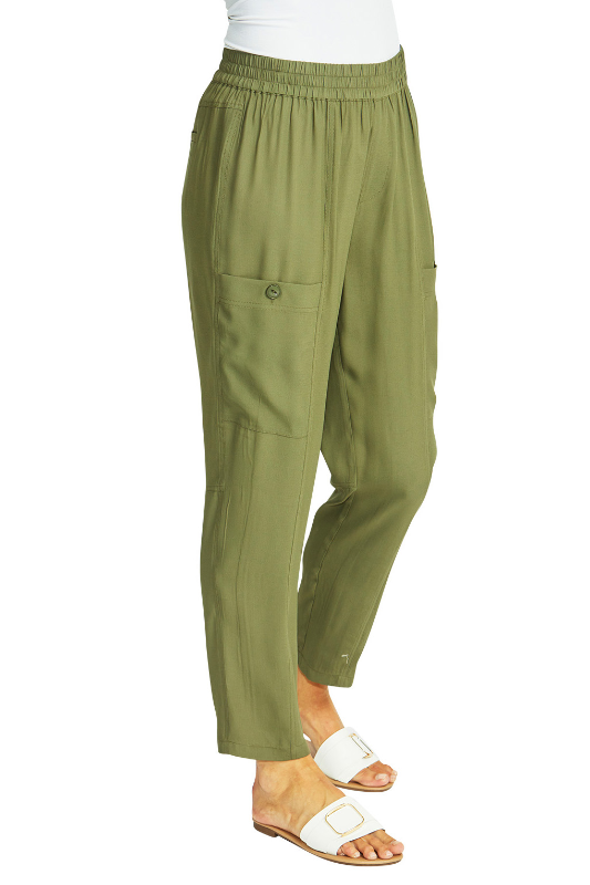 Ping Pong Helen Slinky Cargo Pant | Khaki
