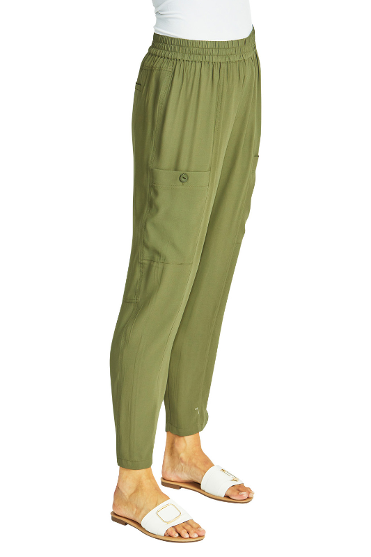 Ping Pong Helen Slinky Cargo Pant | Khaki