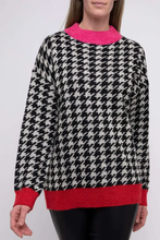 Load image into Gallery viewer, Ping Pong Harlequin Pullover Houndstooth Print
