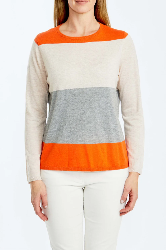 Ping Pong Lola Pullover in Orange Combo