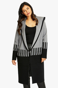Ping Pong Lucca Coatigan | Grey Marle/Black