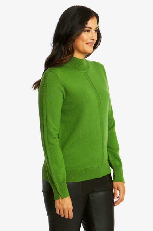 Ping Pong Merino Turtle Neck Pullover | Fern