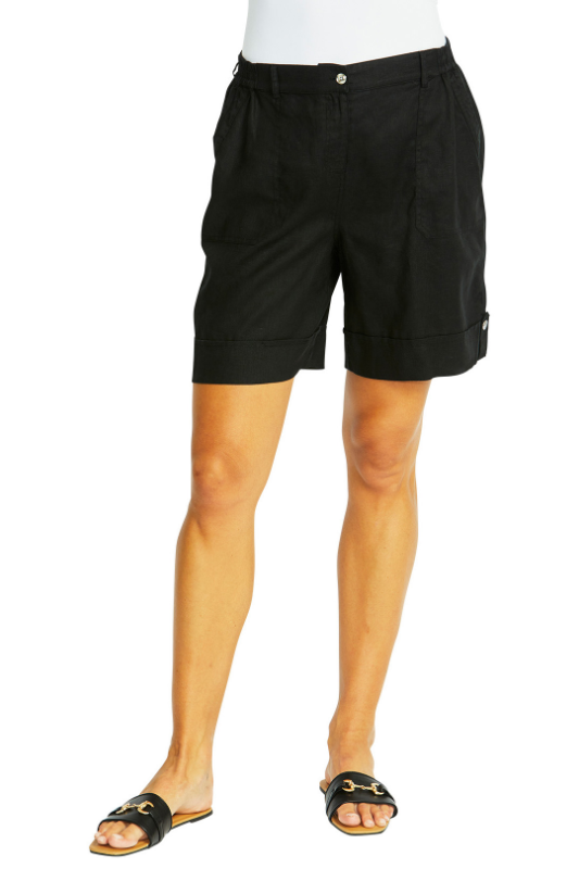 Ping Pong Mila Linen Shorts | Black