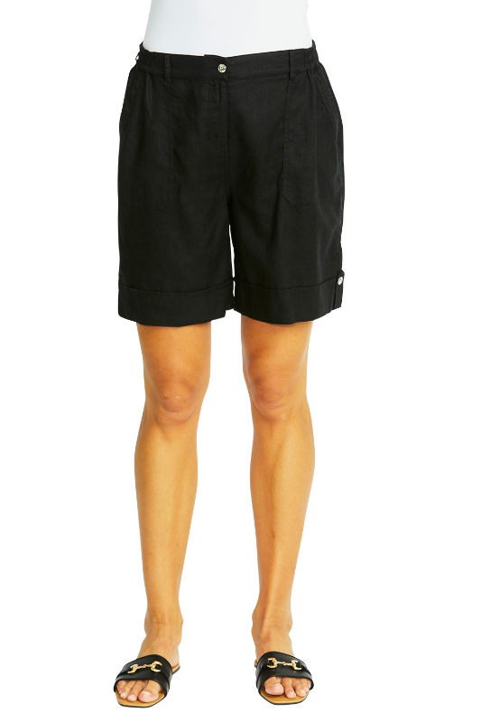 Ping Pong Mila Linen Shorts | Black