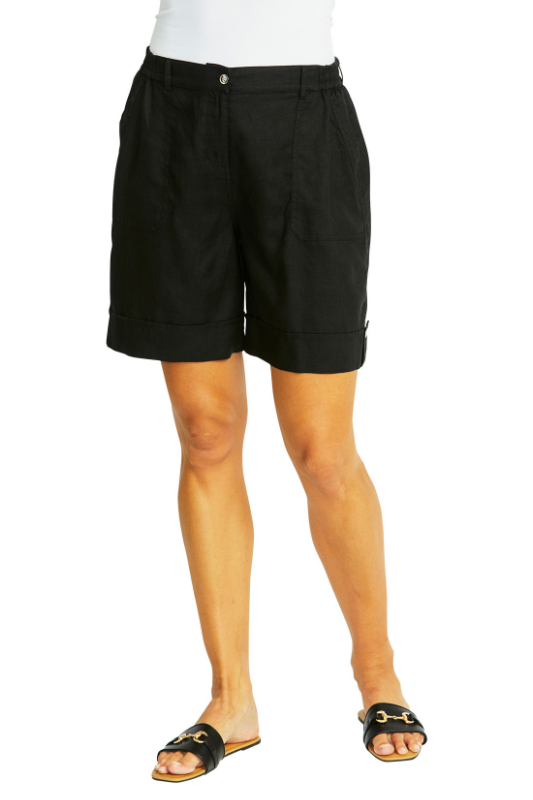 Ping Pong Mila Linen Shorts | Black