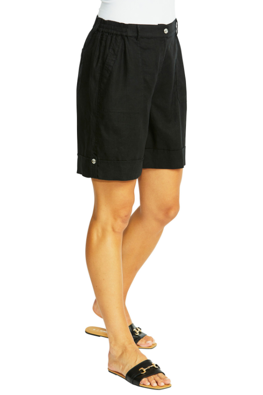 Ping Pong Mila Linen Shorts | Black