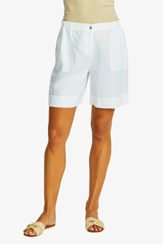 Ping Pong Mila Linen Shorts | White