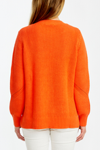 Load image into Gallery viewer, Ping Pong Pointelle Shaker Pullover in Orange
