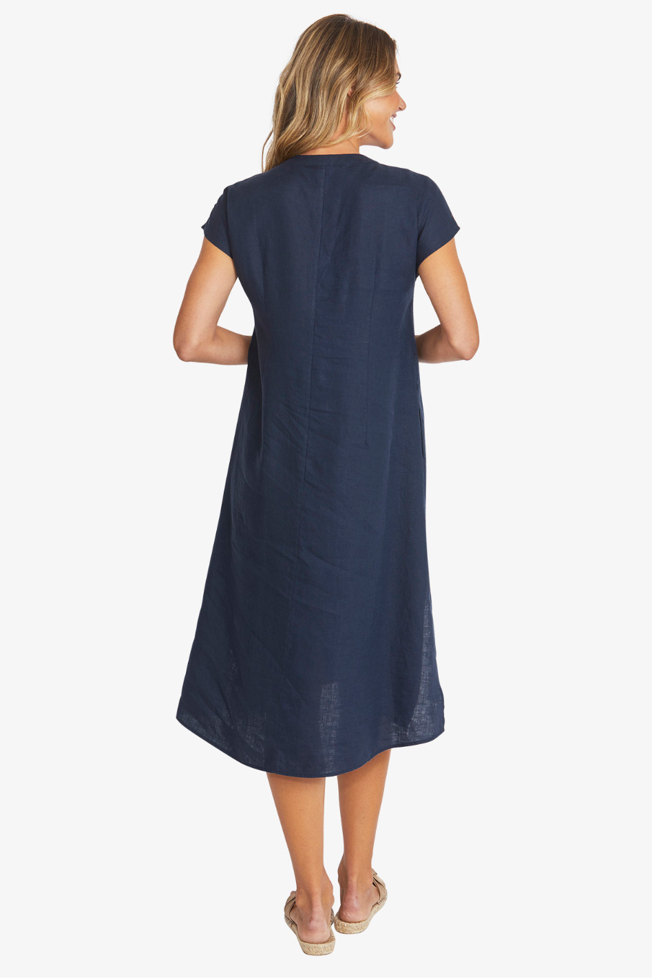 Ping Pong Sammy Linen Dress in French Navy