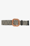 Ping Pong Stretch Belt in Black/Sand