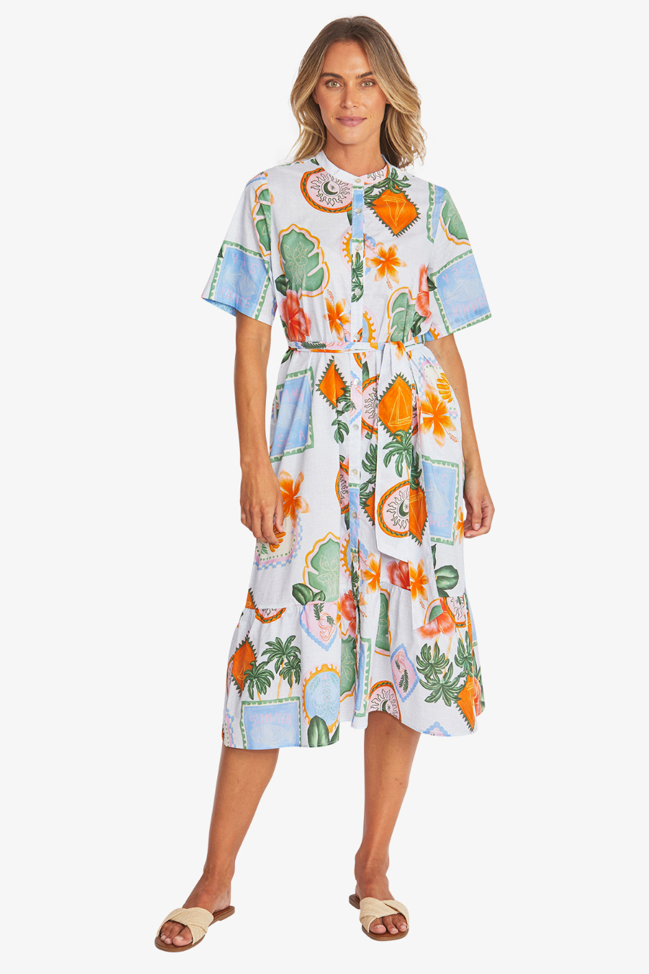 Ping Pong Tahiti Belted Dress 