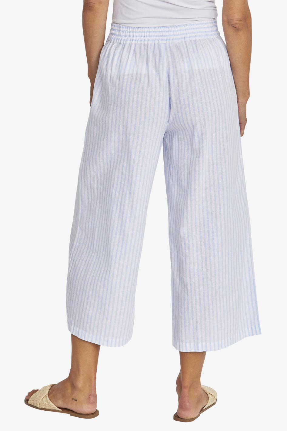 Ping Pong Tamara Stripe Pant | White/Baby Blue | 595709